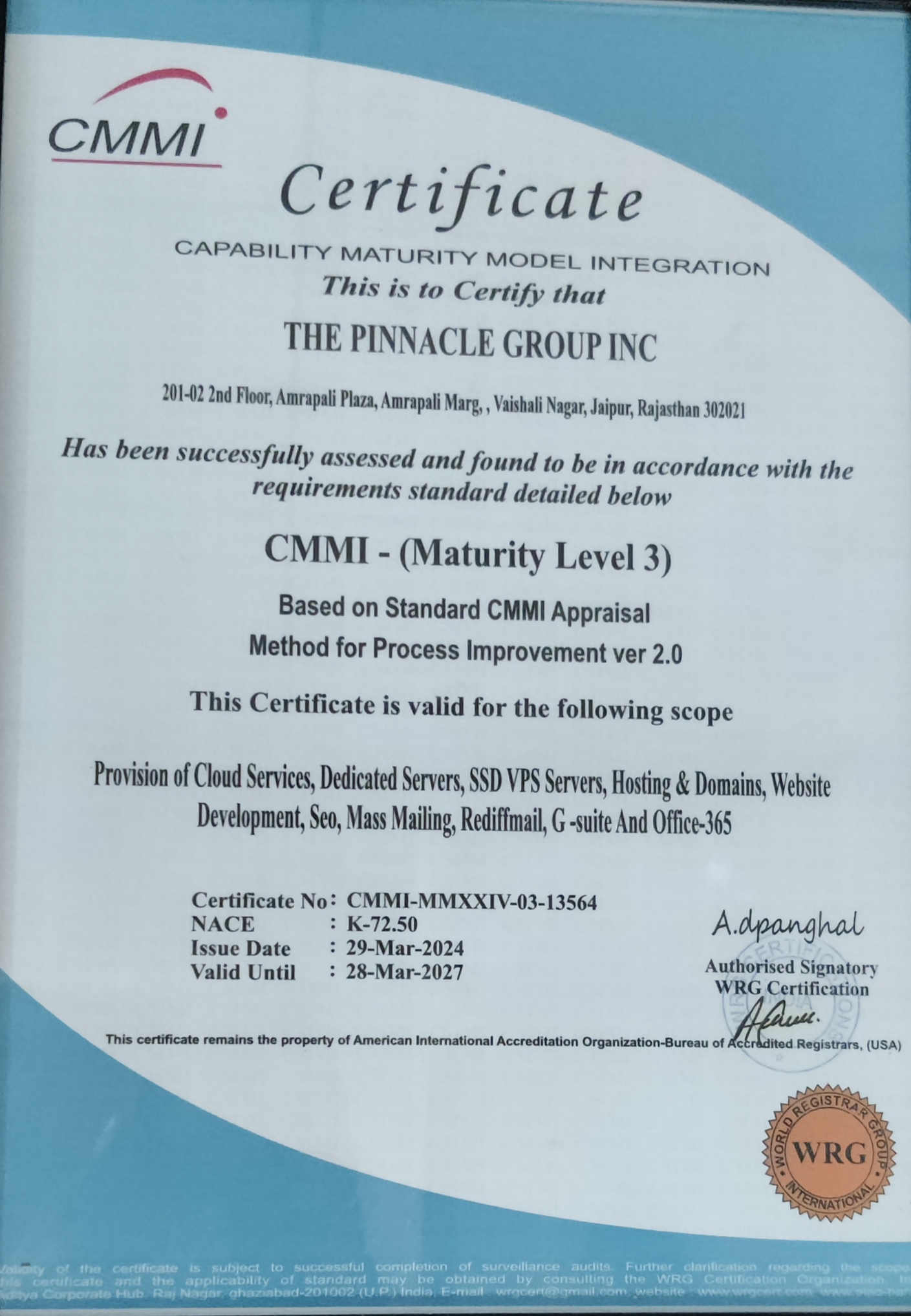 CMMI Certified