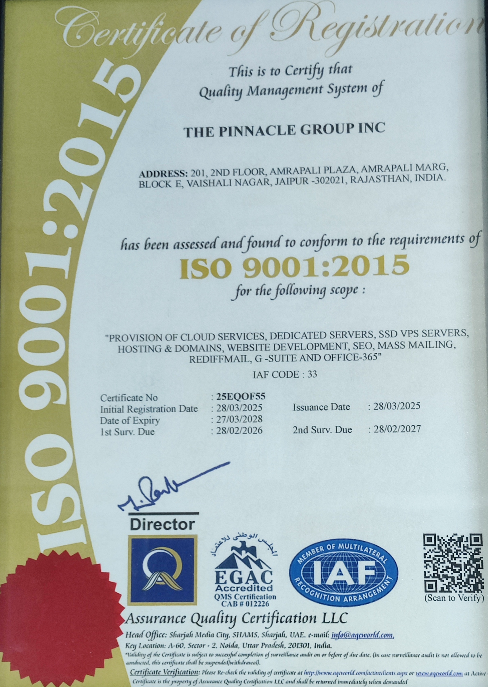ISO Certified